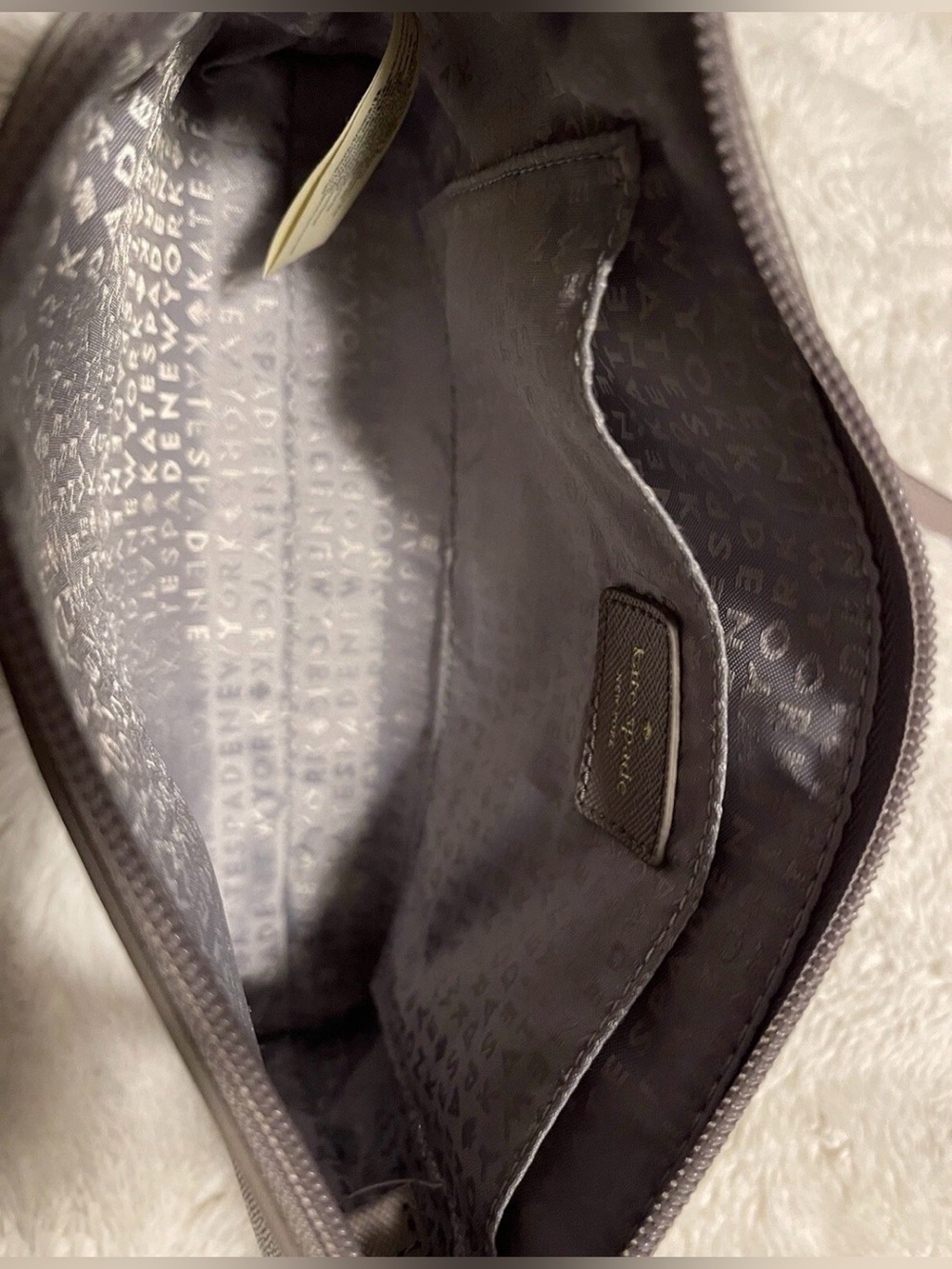 Kate Spade New York Greta Glitter court crossbody bag/grey! NWOT - Picture 12 of 14
